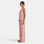 Women's Linen Vest and Pants Set