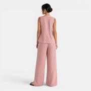 Women's Linen Vest and Pants Set
