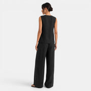 Women's Linen Vest and Pants Set
