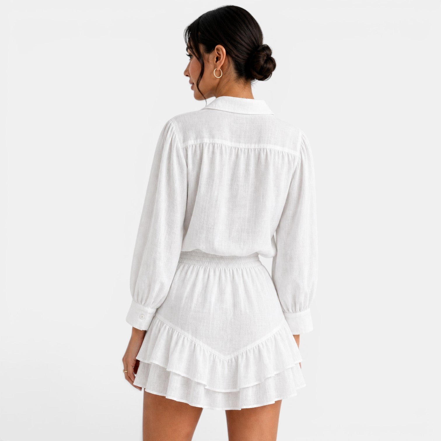 Conjunto Camisa Falda Lino