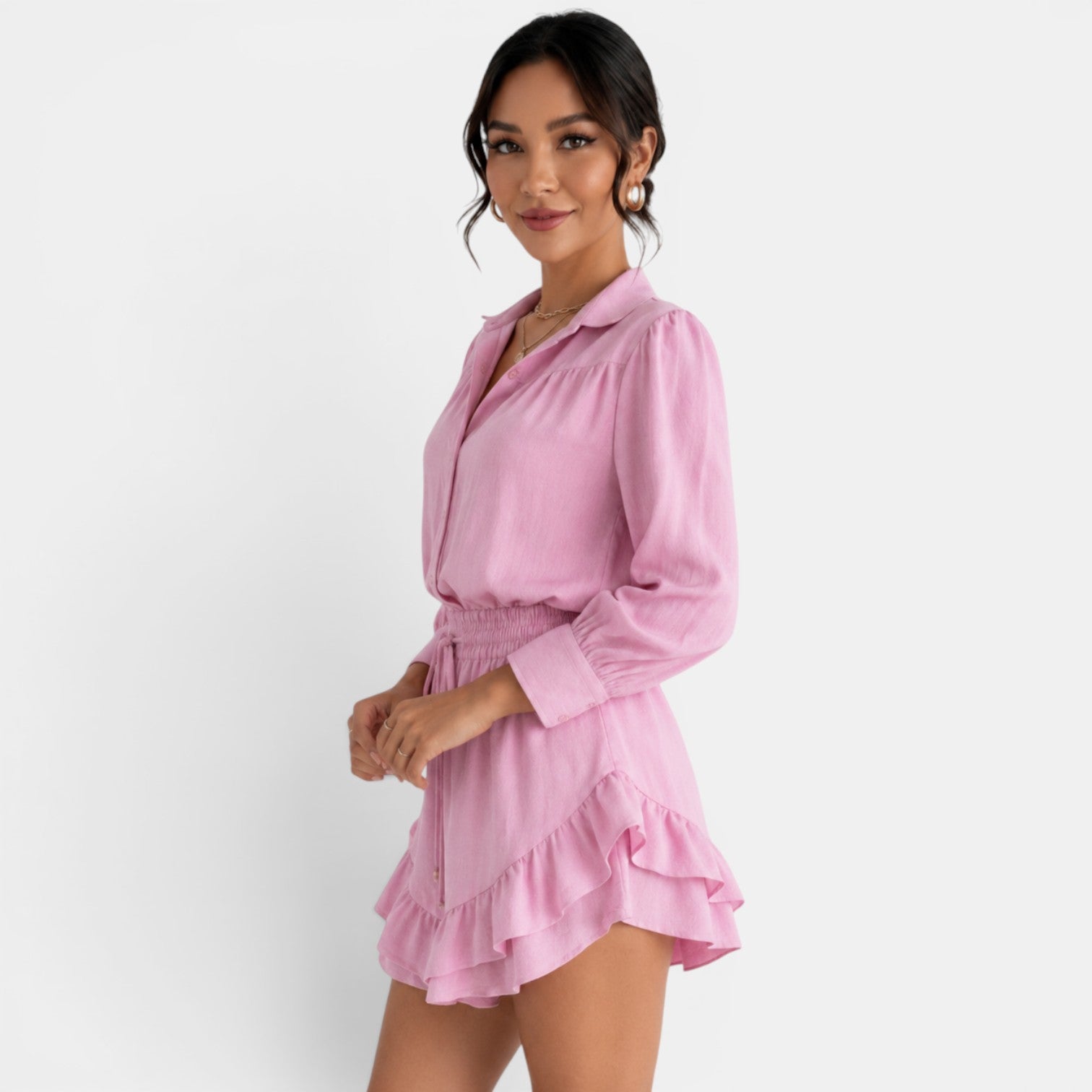 Conjunto Camisa Falda Lino