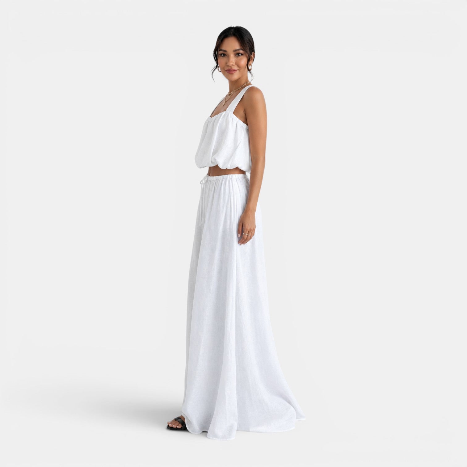 Conjunto Lino Blanco Mujer