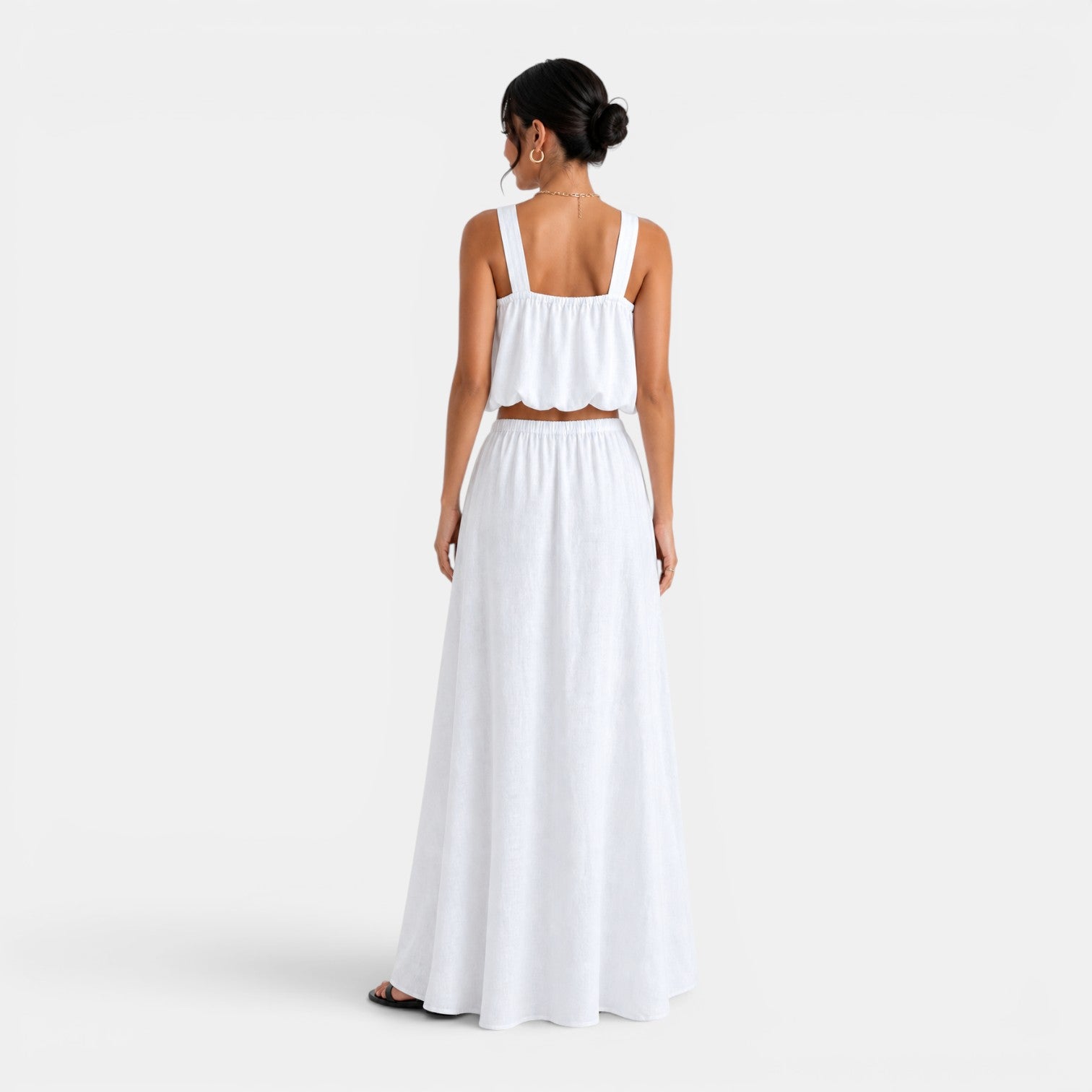 Conjunto Lino Blanco Mujer