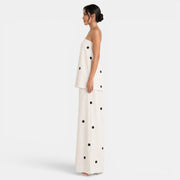 Women's Beige Polka Dot Set