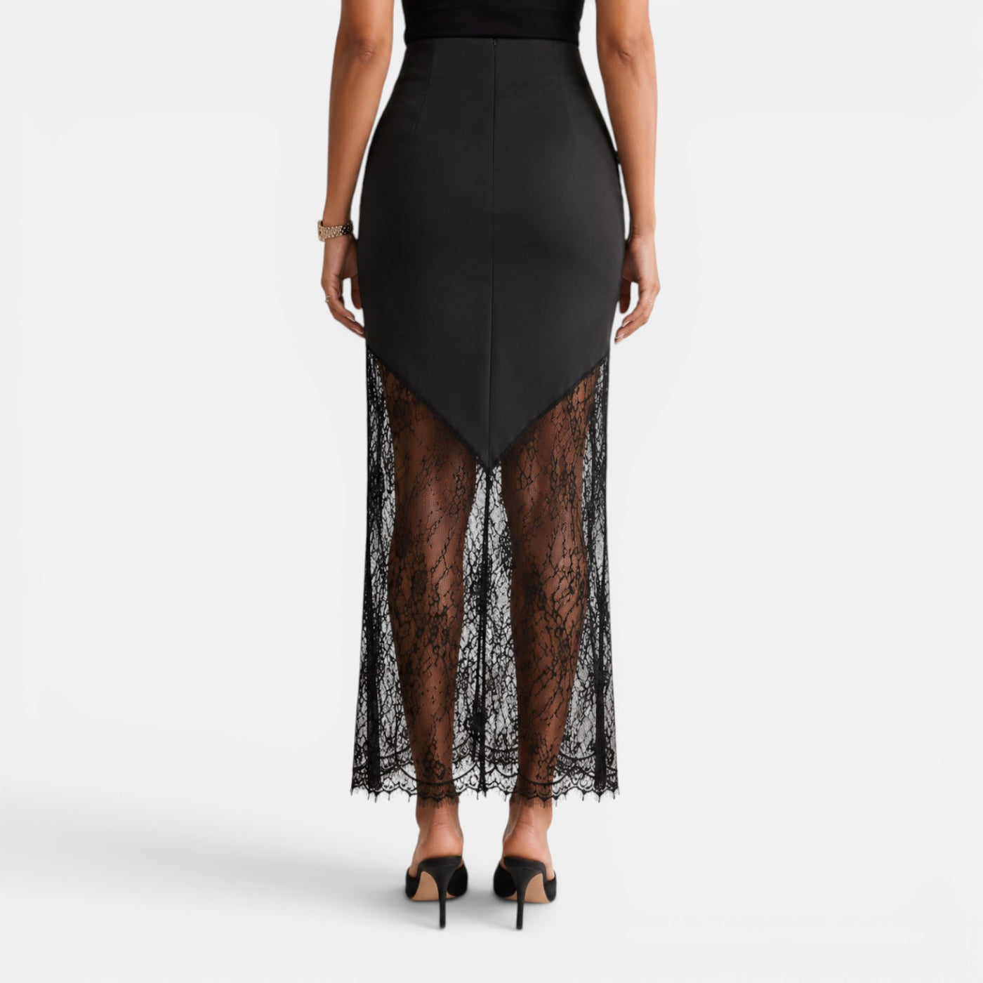 Falda Maxi Encaje Mujer