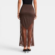 Falda Maxi Encaje Mujer