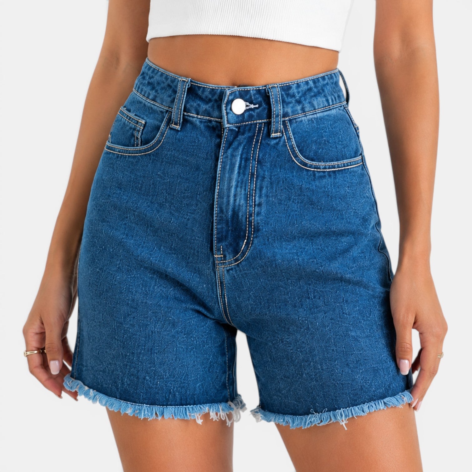Women's High-Waisted Denim Shorts