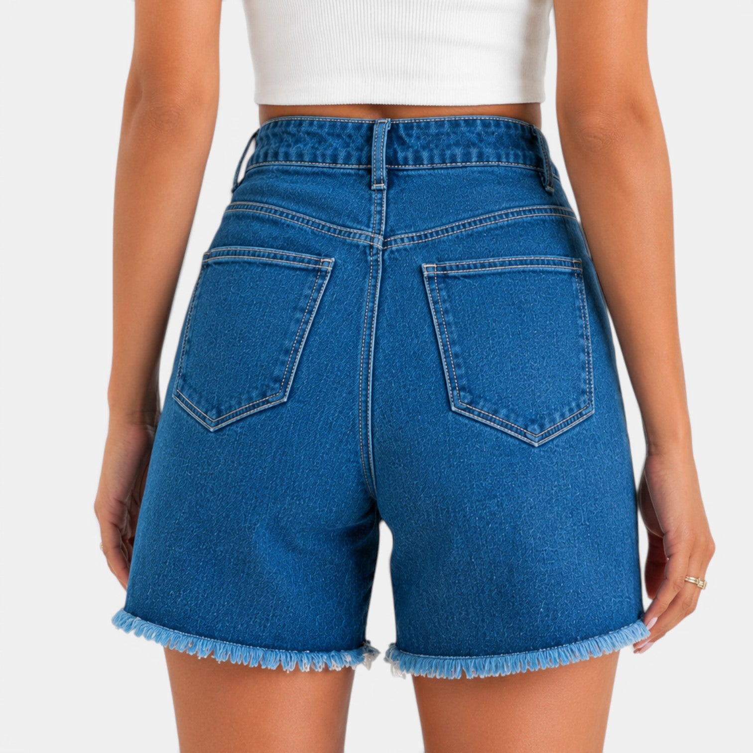 Women's High-Waisted Denim Shorts