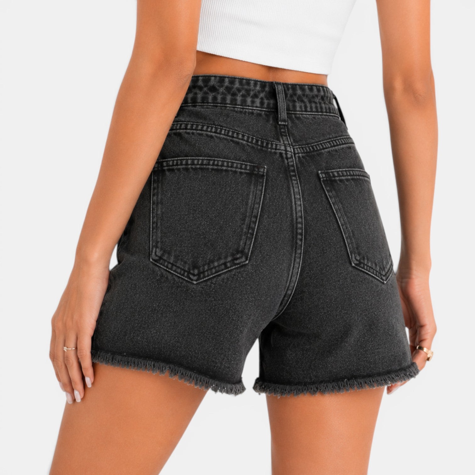 Women's High-Waisted Denim Shorts
