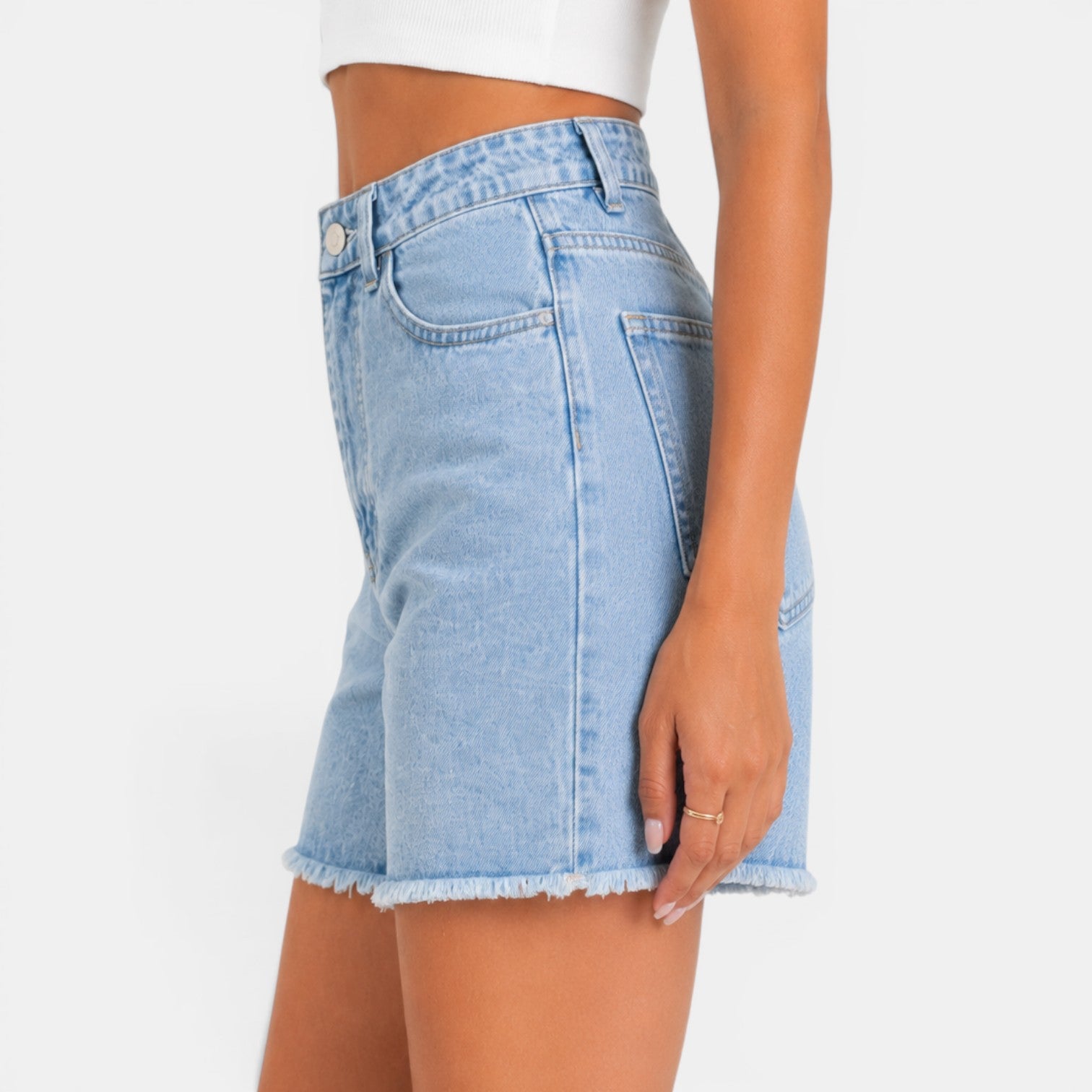 Women's High-Waisted Denim Shorts