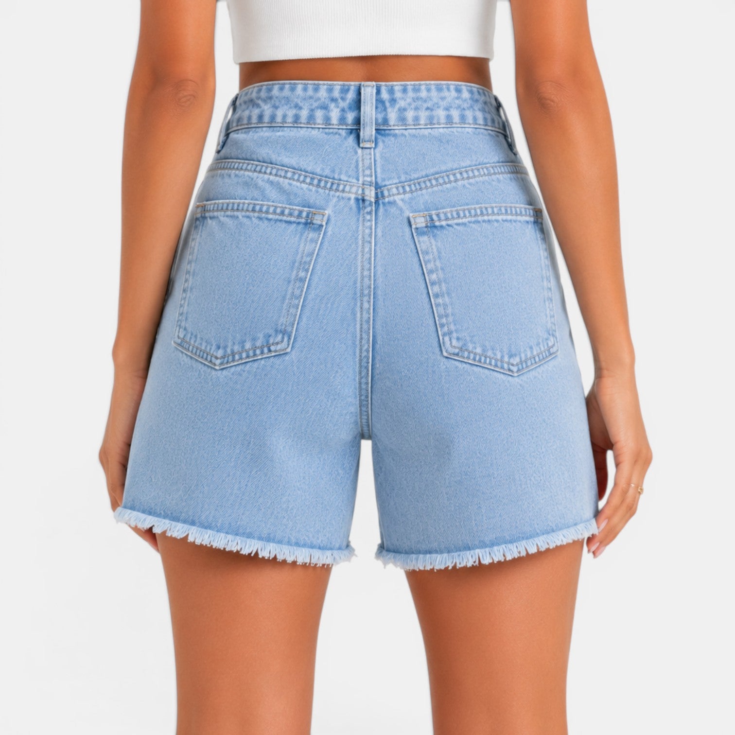 Women's High-Waisted Denim Shorts