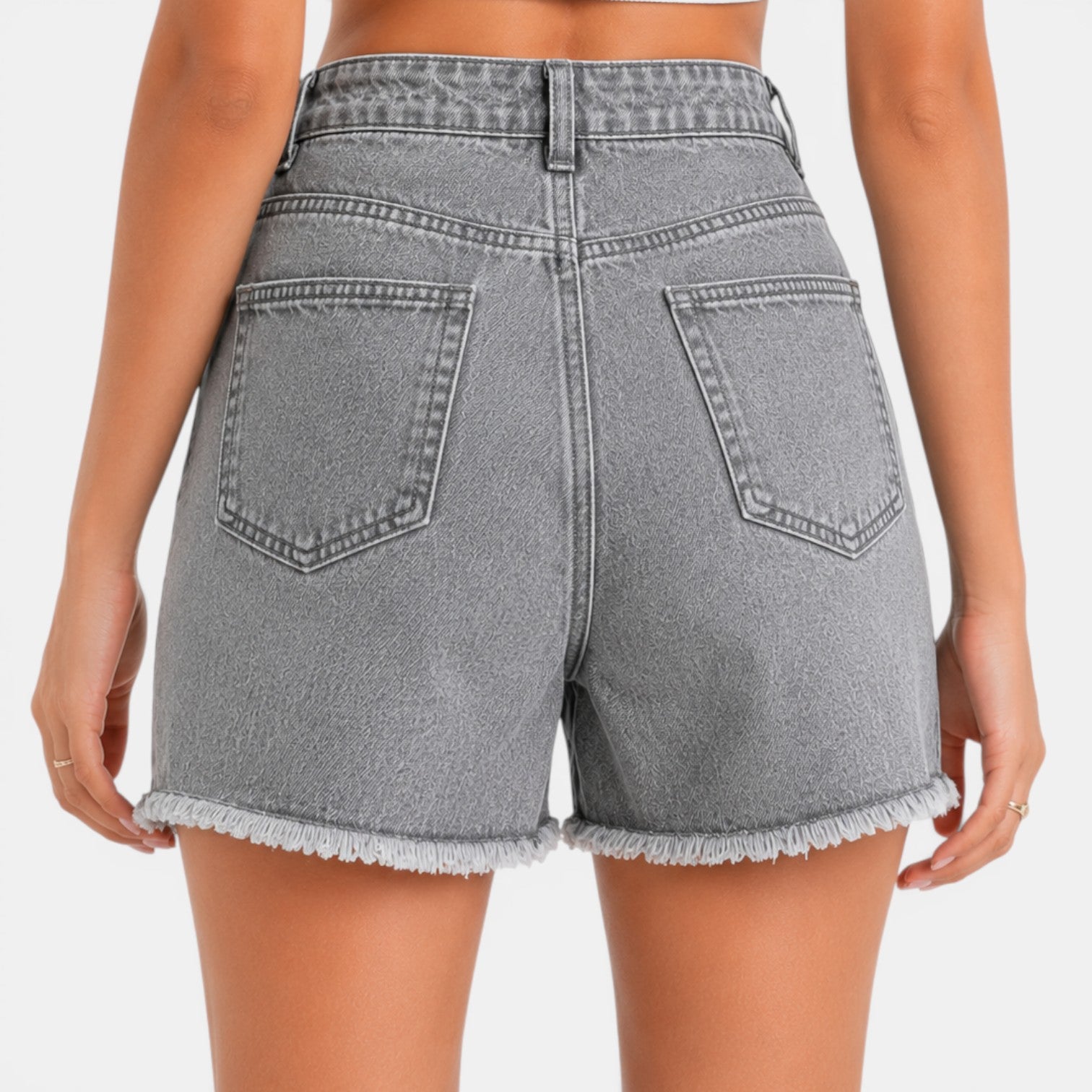 Women's High-Waisted Denim Shorts