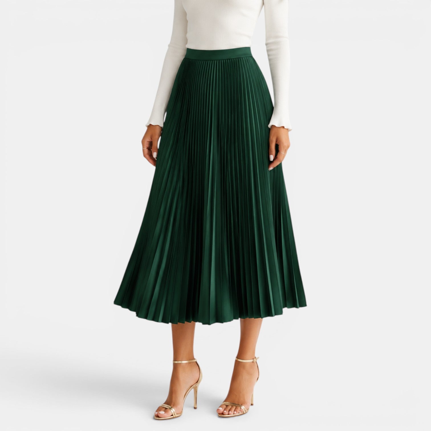 Women's Satin Midi Skirt
