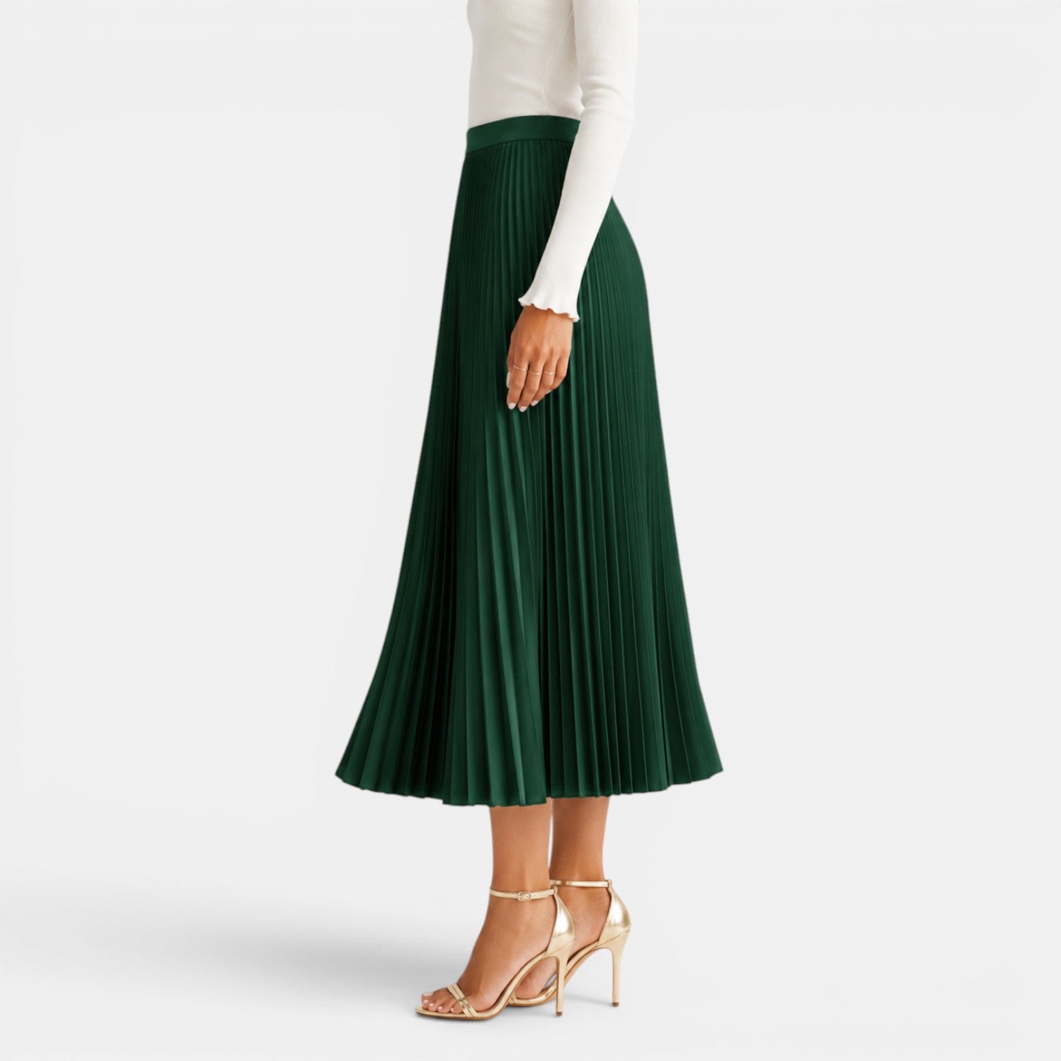 Women's Satin Midi Skirt