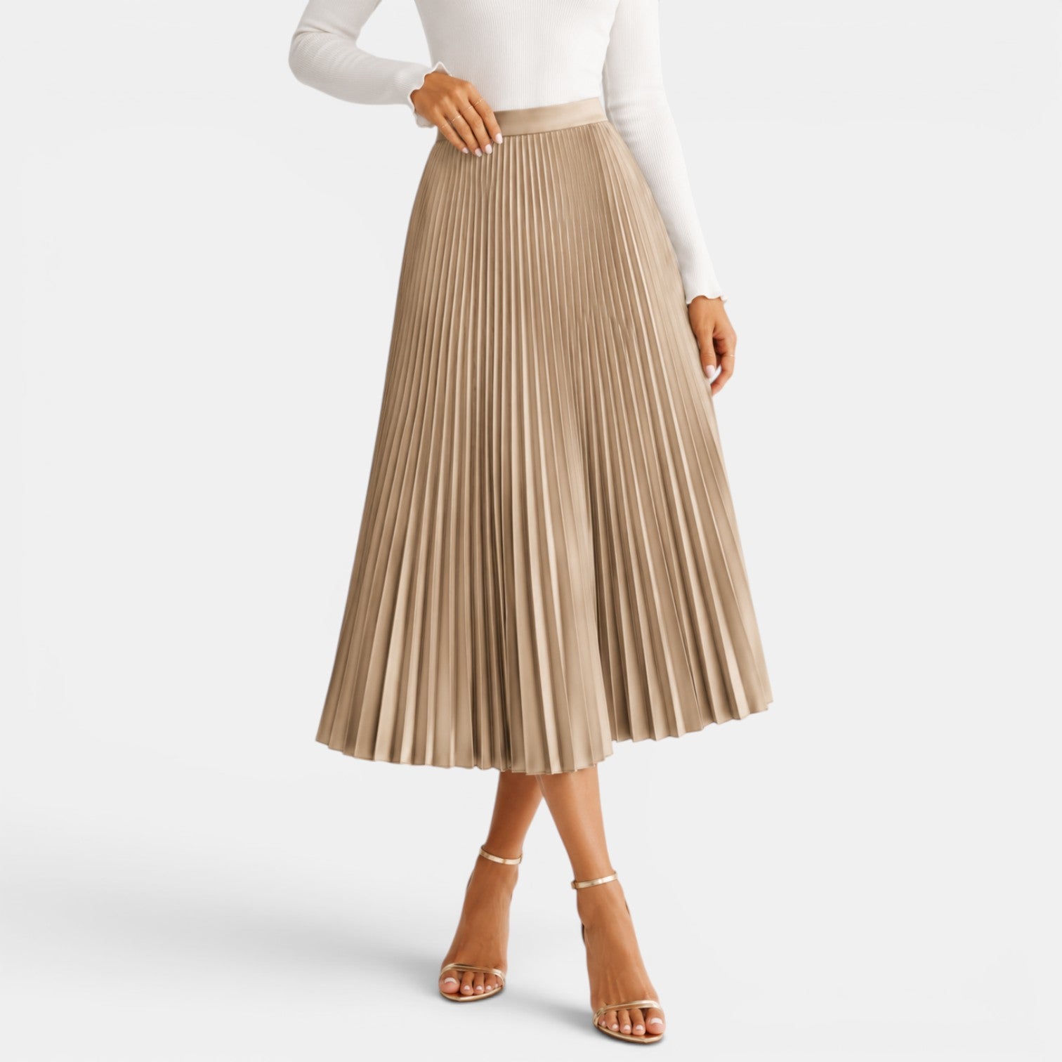 Women's Satin Midi Skirt