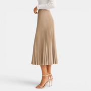 Falda Midi Satinada Mujer