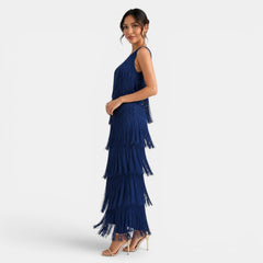 Vestido Mujer Fiesta Flecos