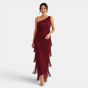 Vestido Mujer Fiesta Flecos