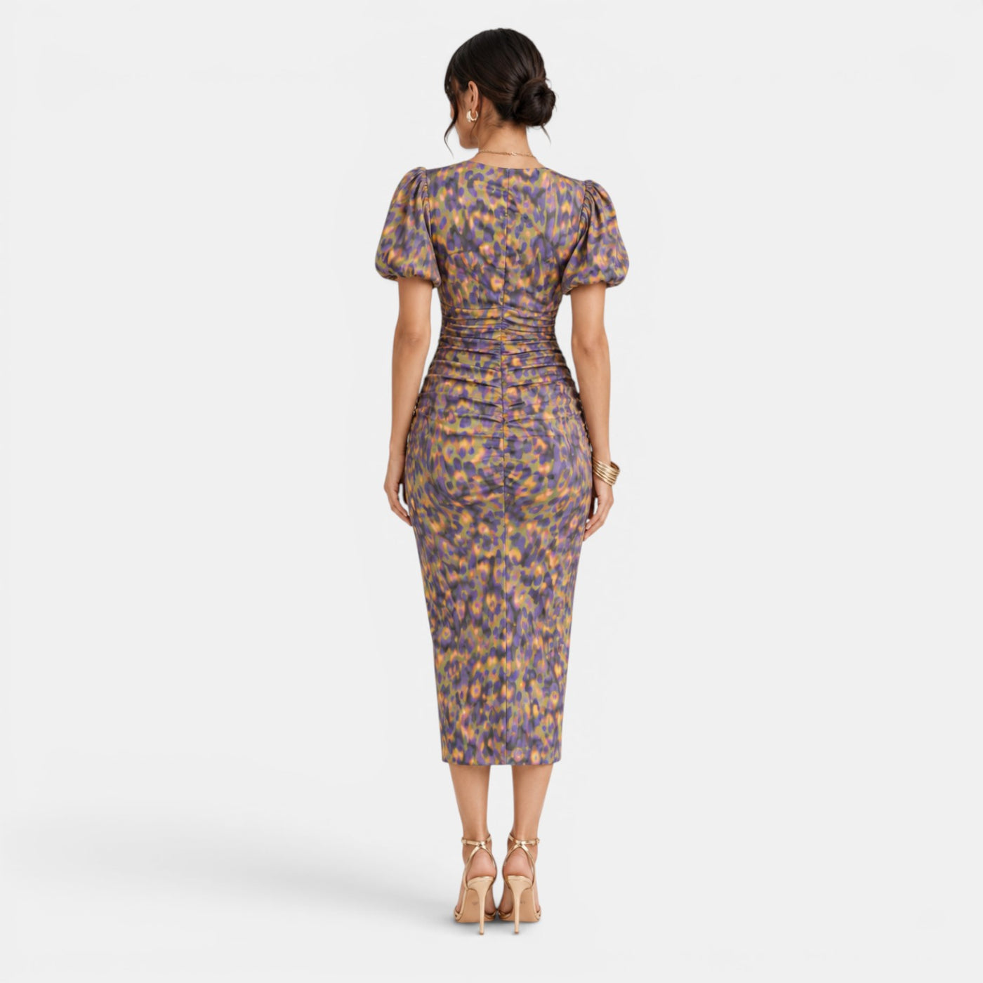 Vestido Midi Floral Violeta