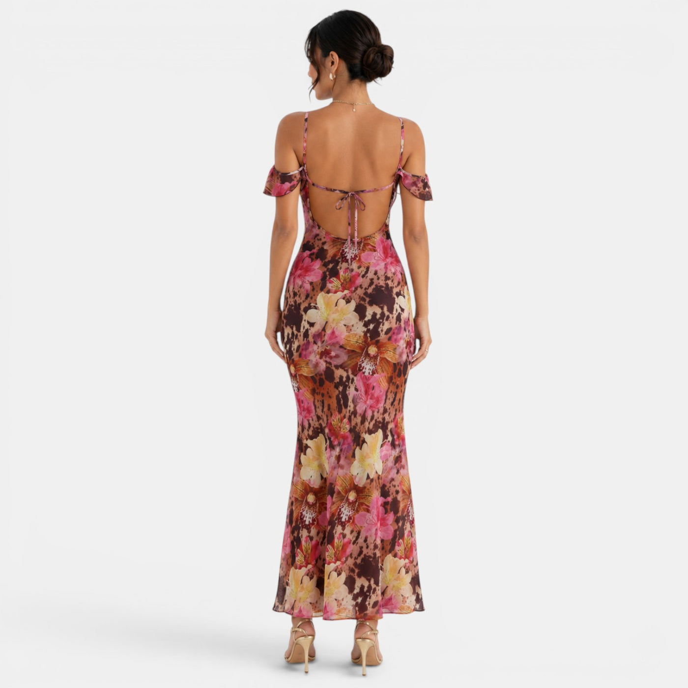 Vestido Maxi Floral Bardot