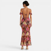 Vestido Maxi Floral Bardot