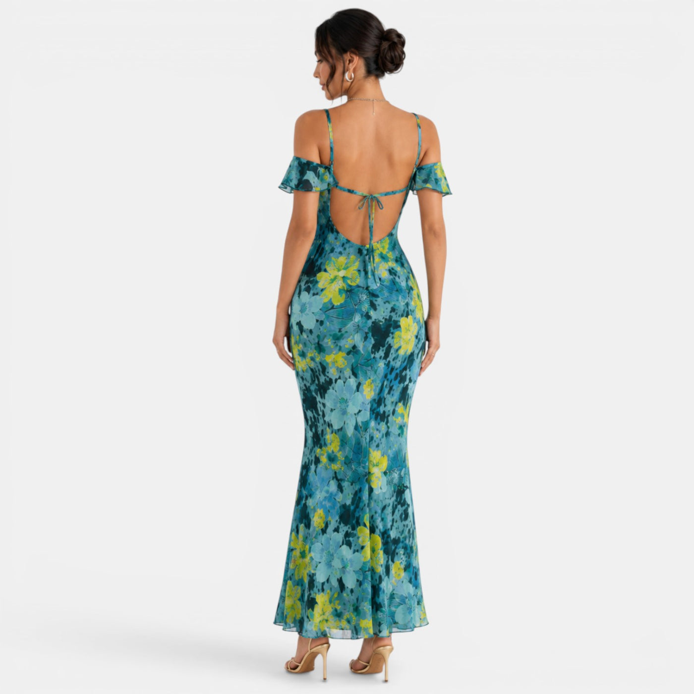 Vestido Maxi Floral Bardot