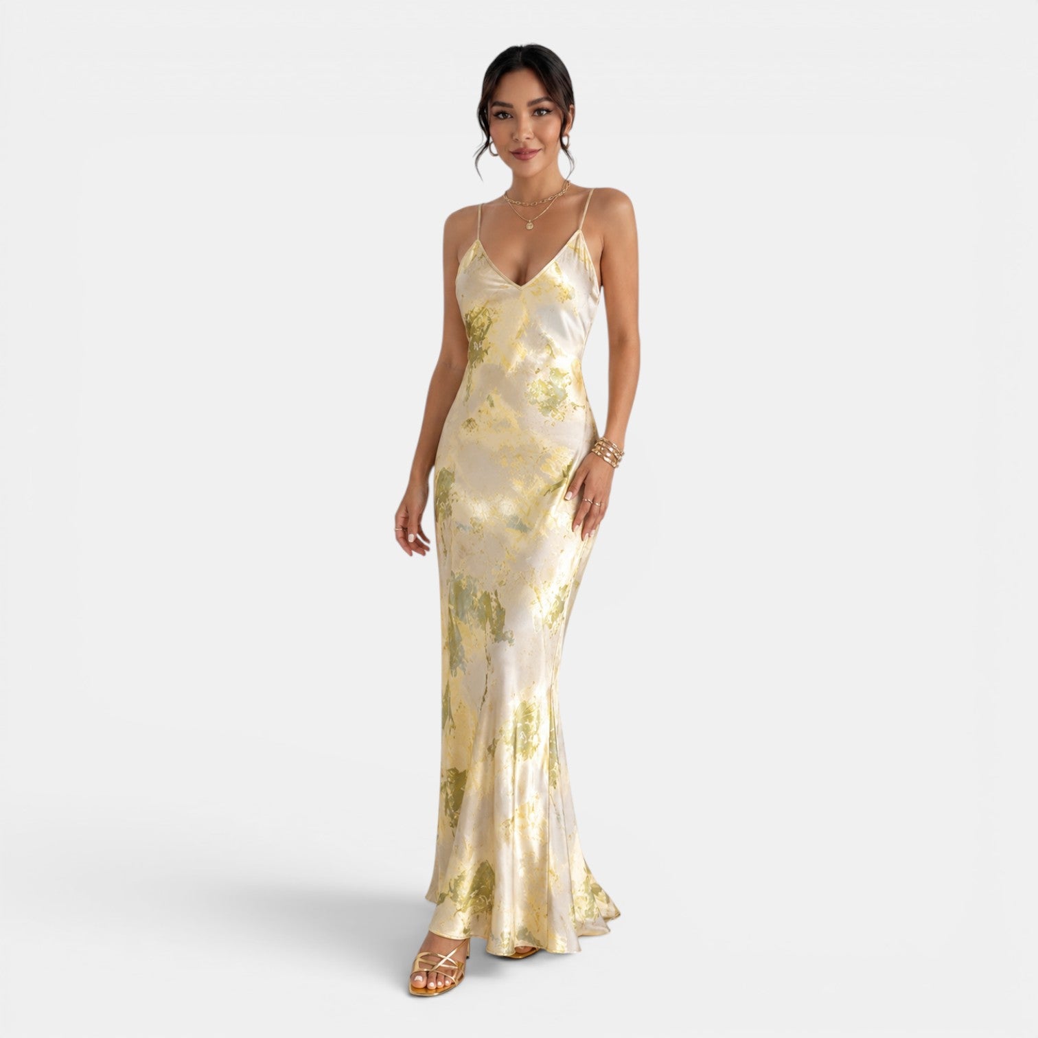 Vestido Maxi Amarillo Dorado