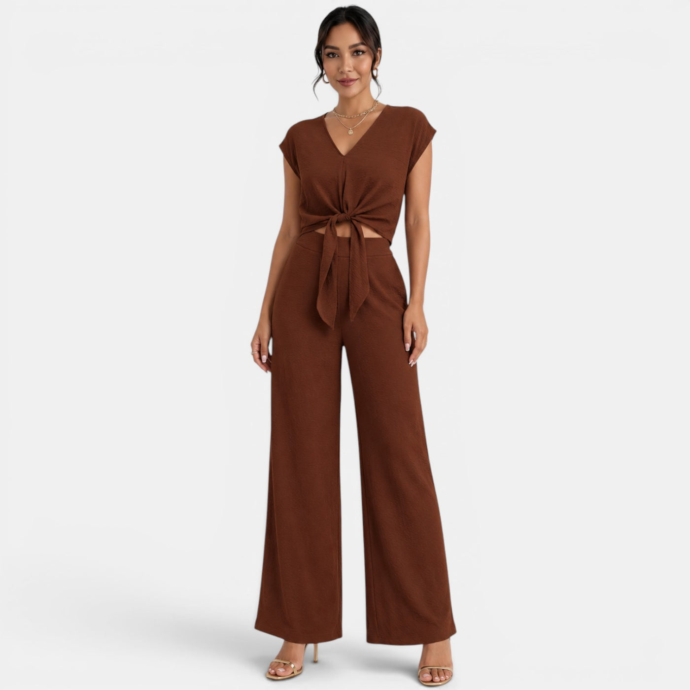 Women's Wide-Leg Pants Set