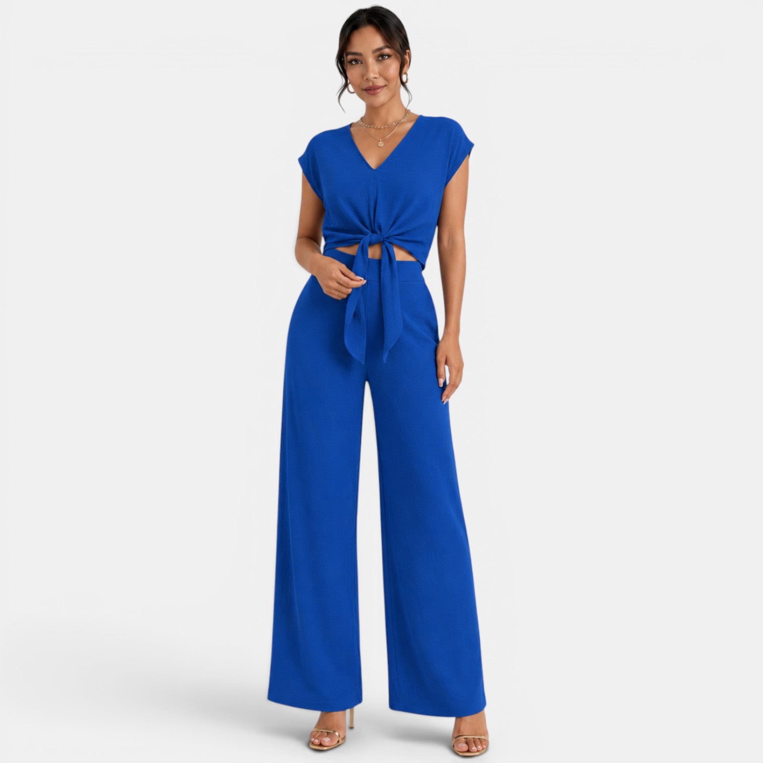 Women's Wide-Leg Pants Set