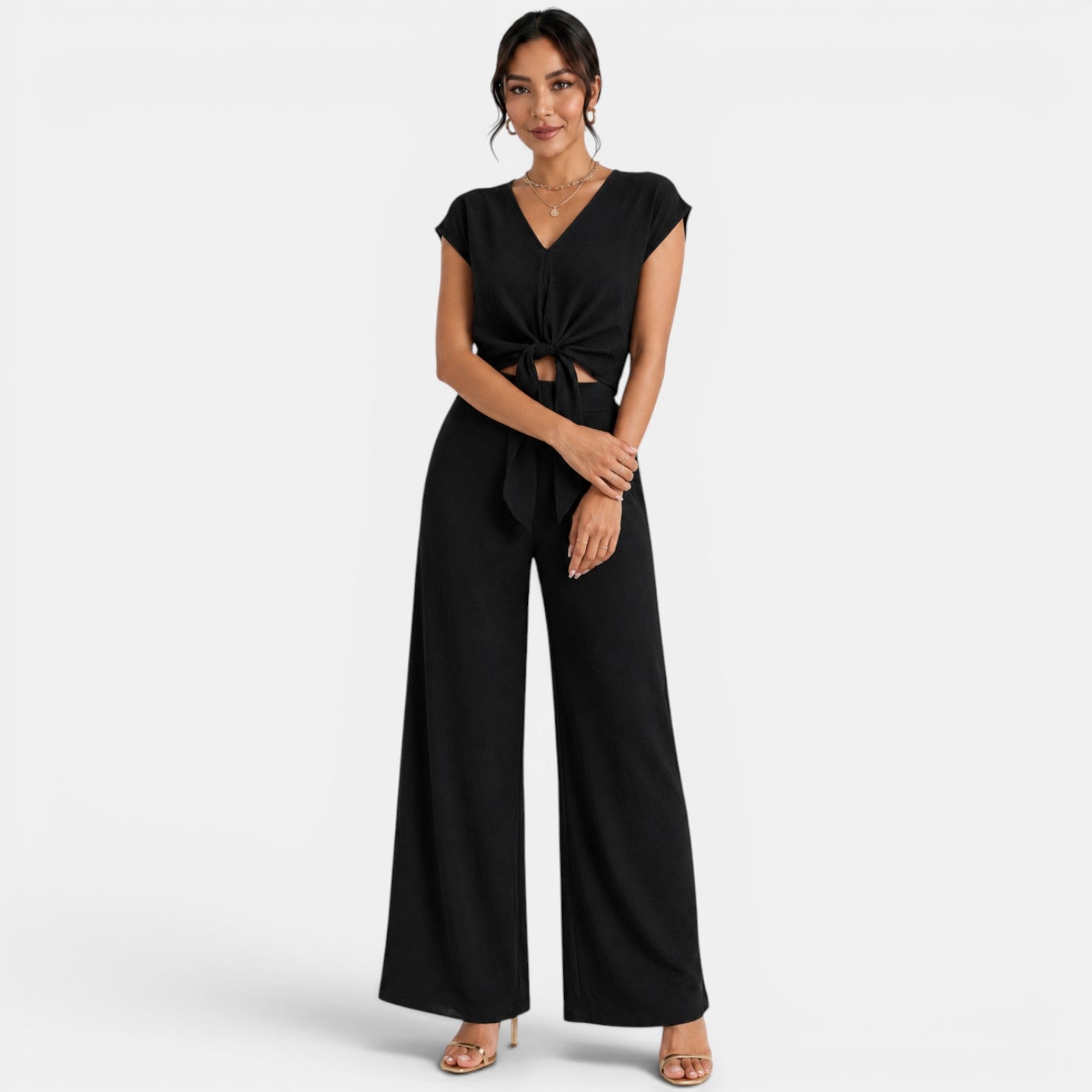 Women's Wide-Leg Pants Set