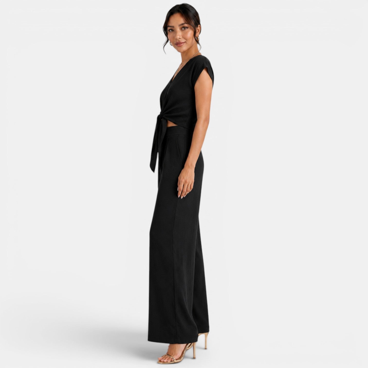Women's Wide-Leg Pants Set