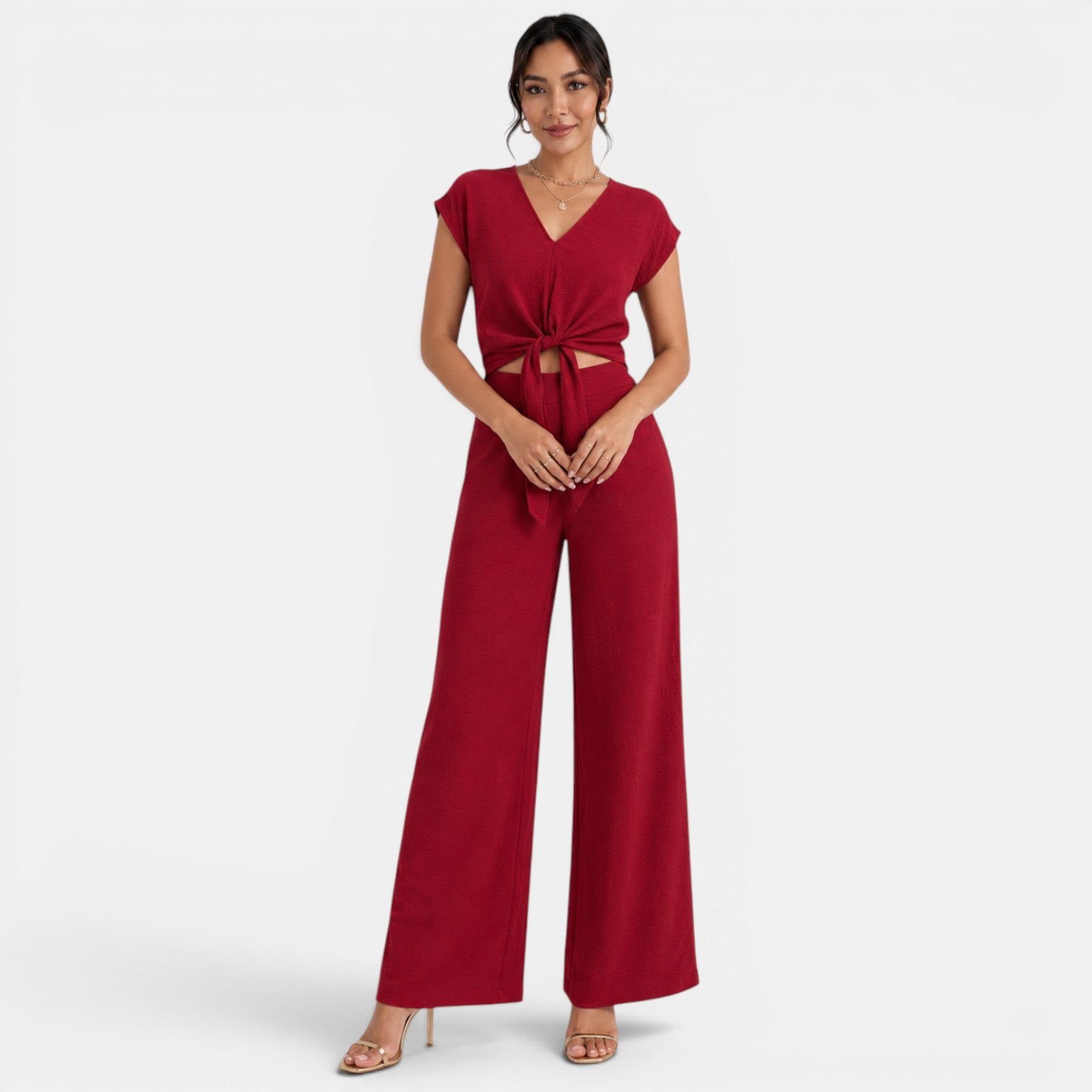 Women's Wide-Leg Pants Set