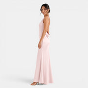 Vestido Satén Espalda Descubierta