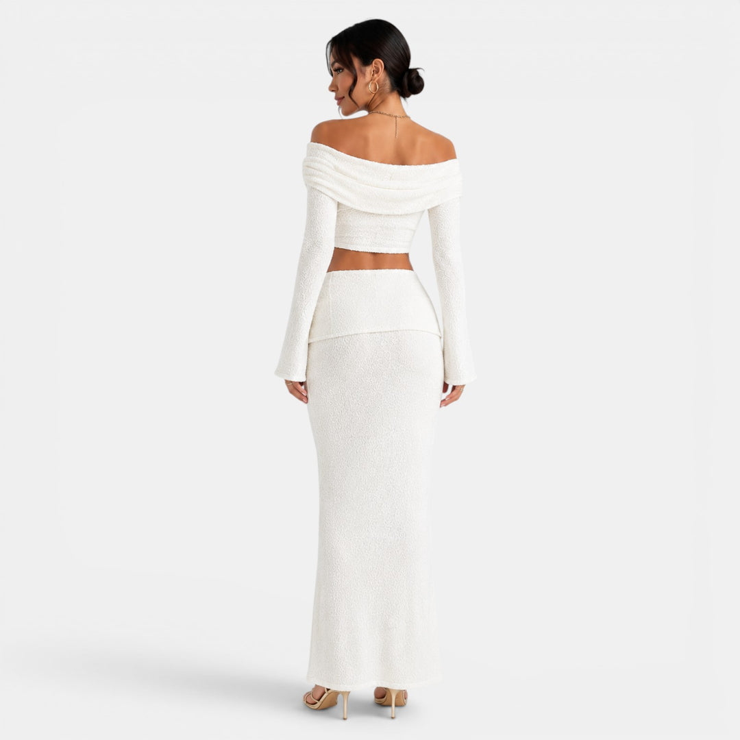 White Knit Elegant Women&
