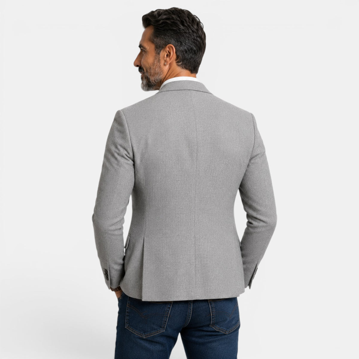 Blazer Hombre Estampado Doble Botón
