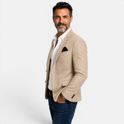 Men's Printed Double-Breasted Blazer