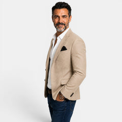 Blazer Hombre Estampado Doble Botón