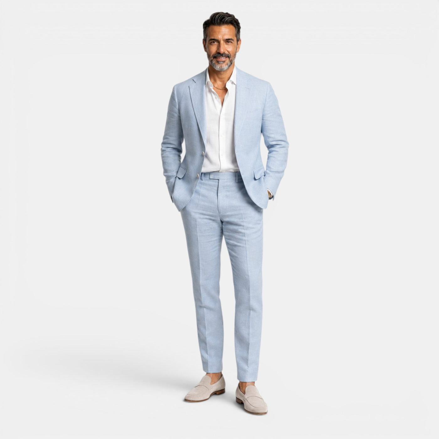 Traje Hombre Lino Elegante