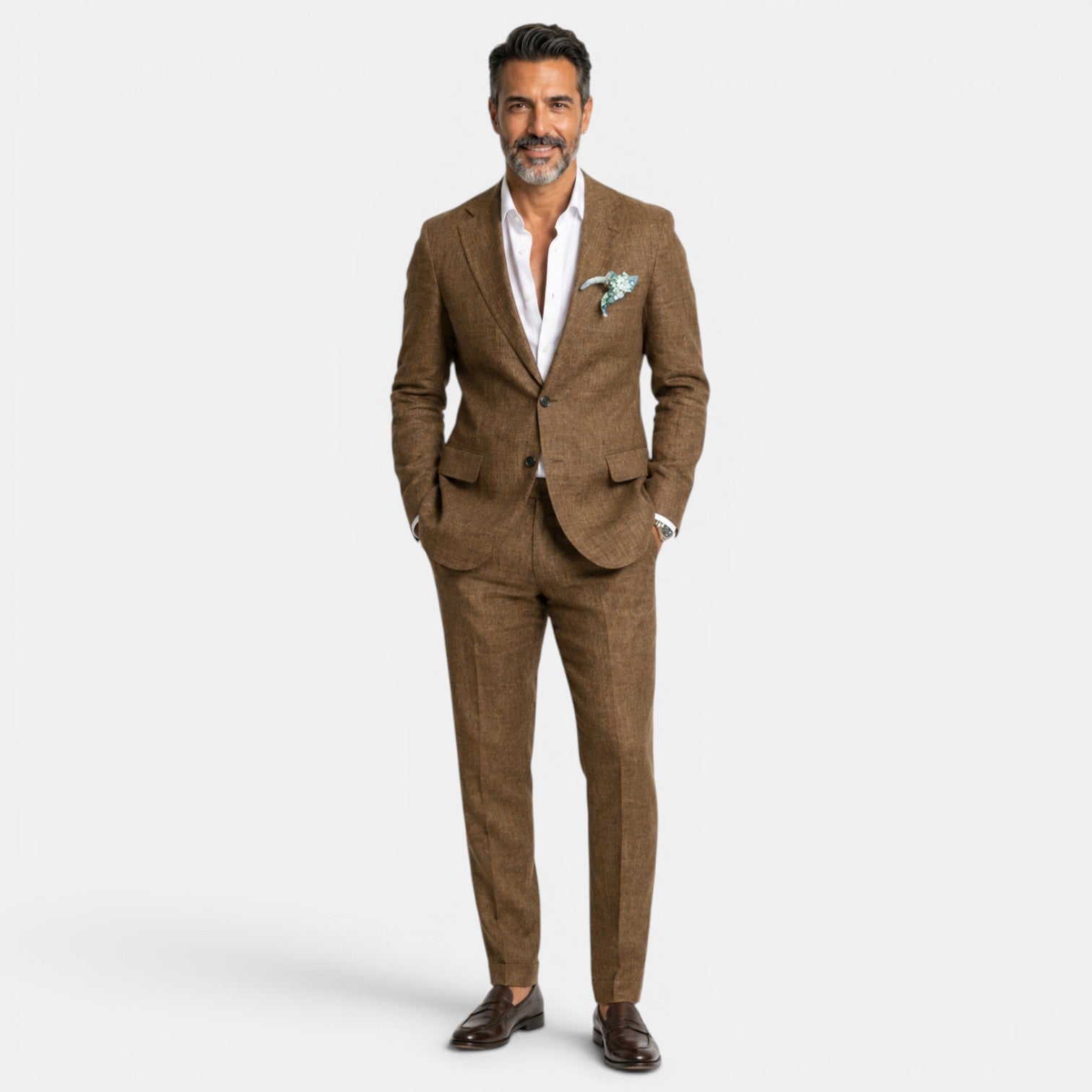 Men's Slim Fit Linen Suit