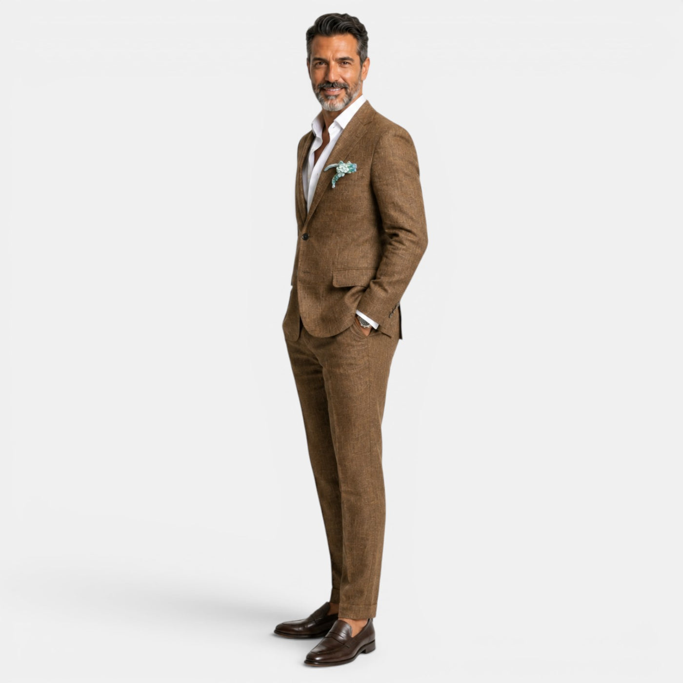 Men's Slim Fit Linen Suit