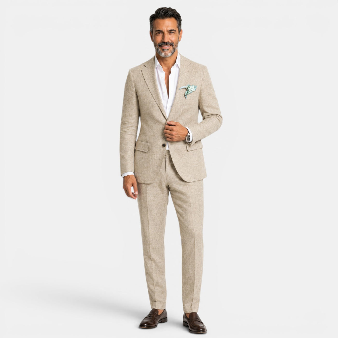 Men's Slim Fit Linen Suit