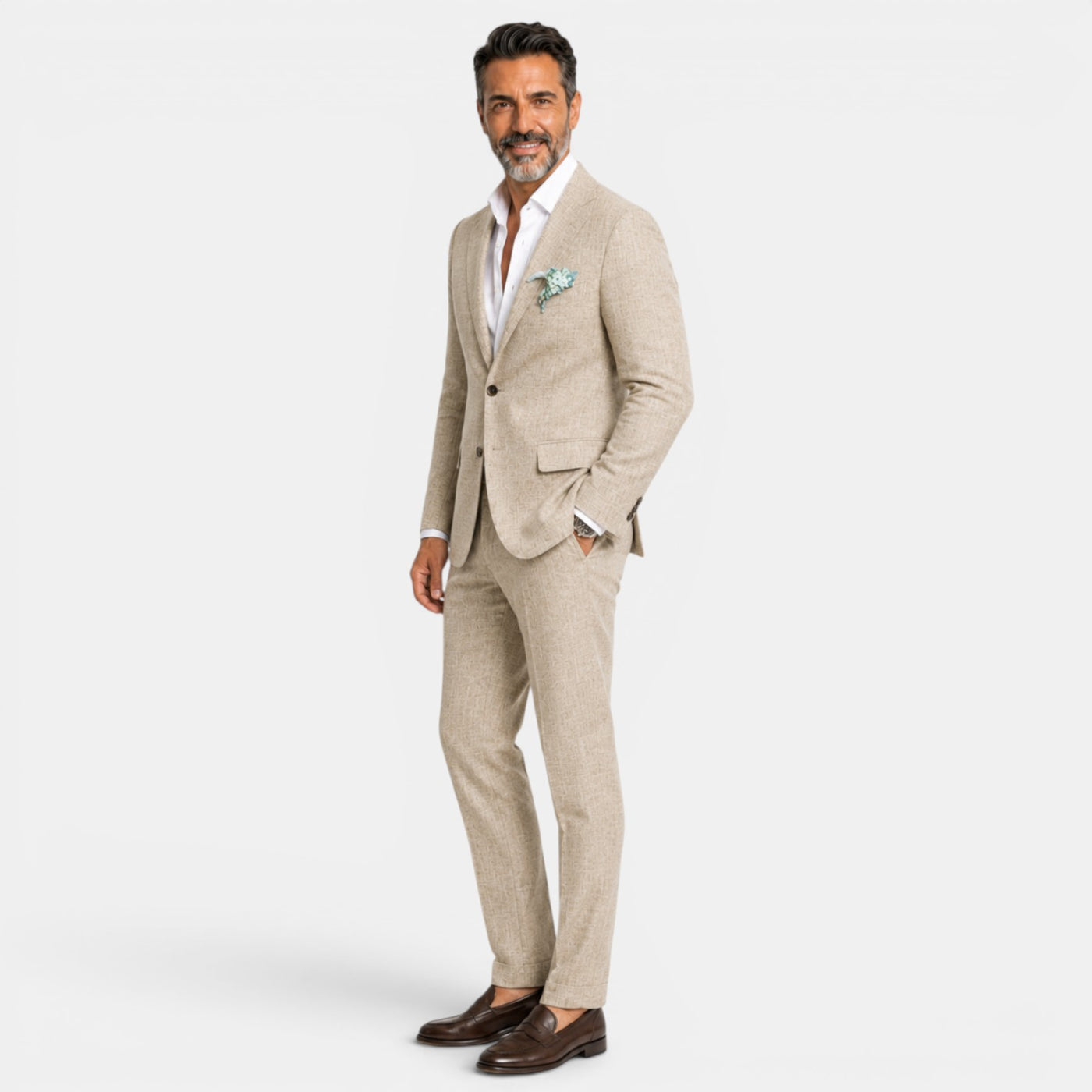 Men's Slim Fit Linen Suit