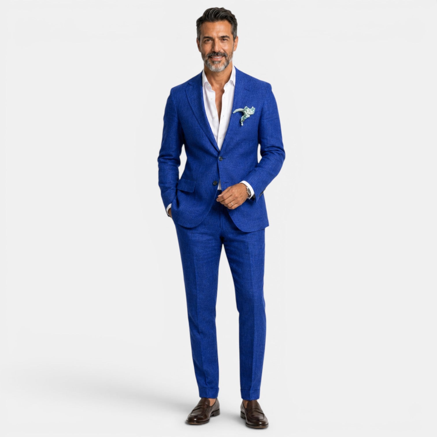 Men's Slim Fit Linen Suit