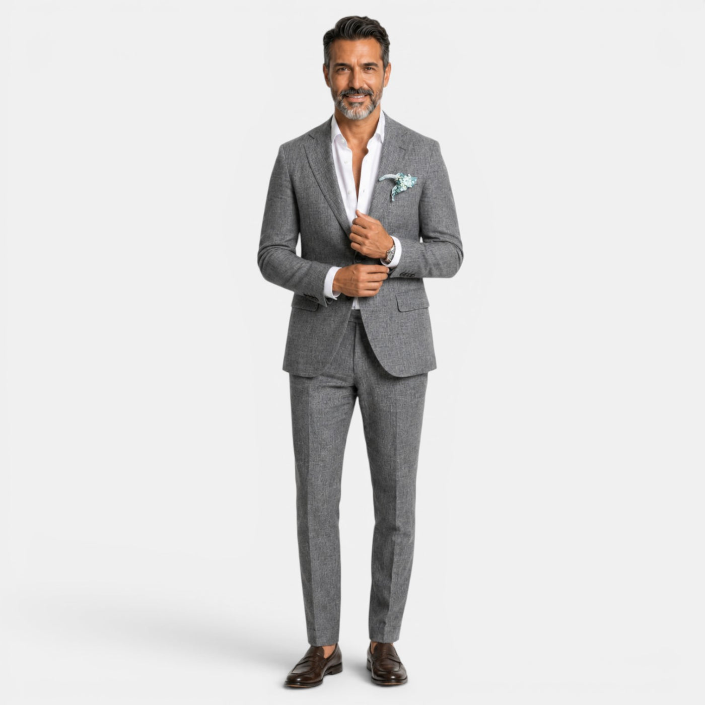 Men's Slim Fit Linen Suit