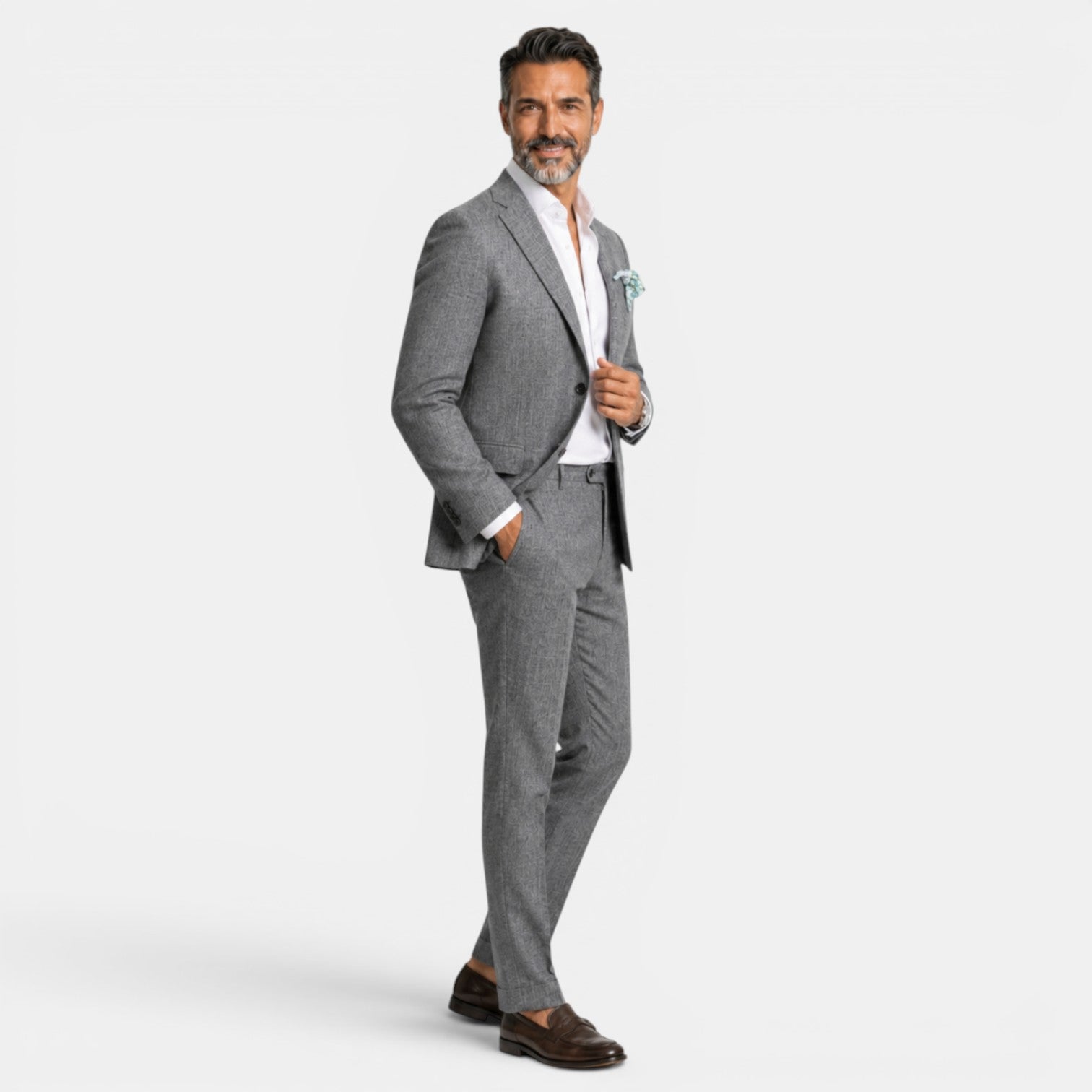 Men's Slim Fit Linen Suit