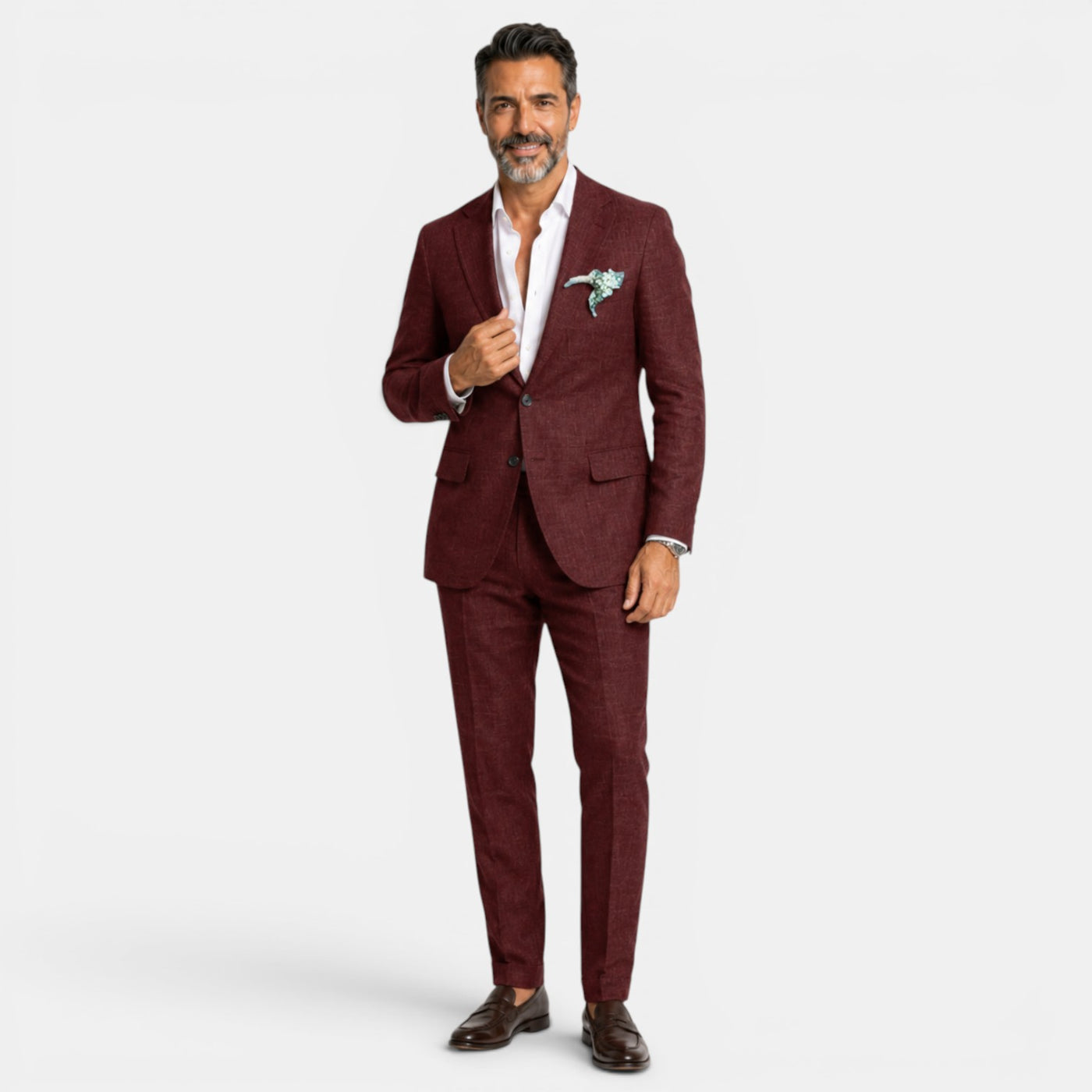 Men's Slim Fit Linen Suit