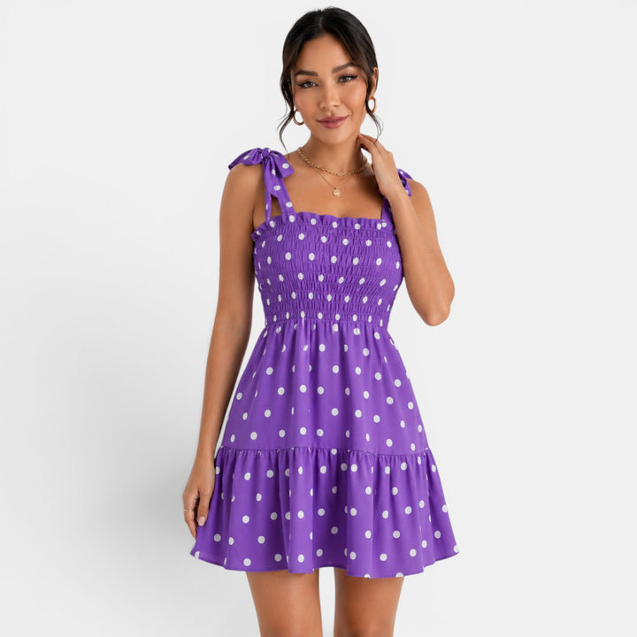 Vestido Corto Lunares Mujer