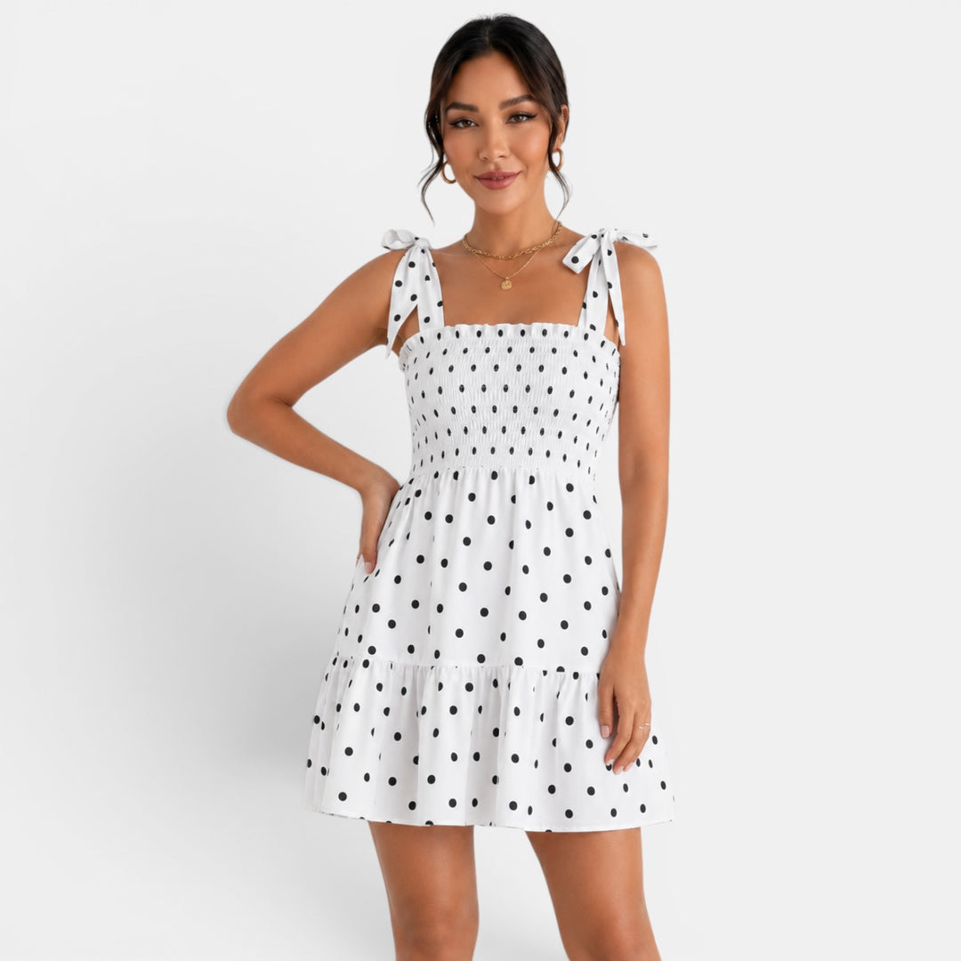 Vestido Corto Lunares Mujer