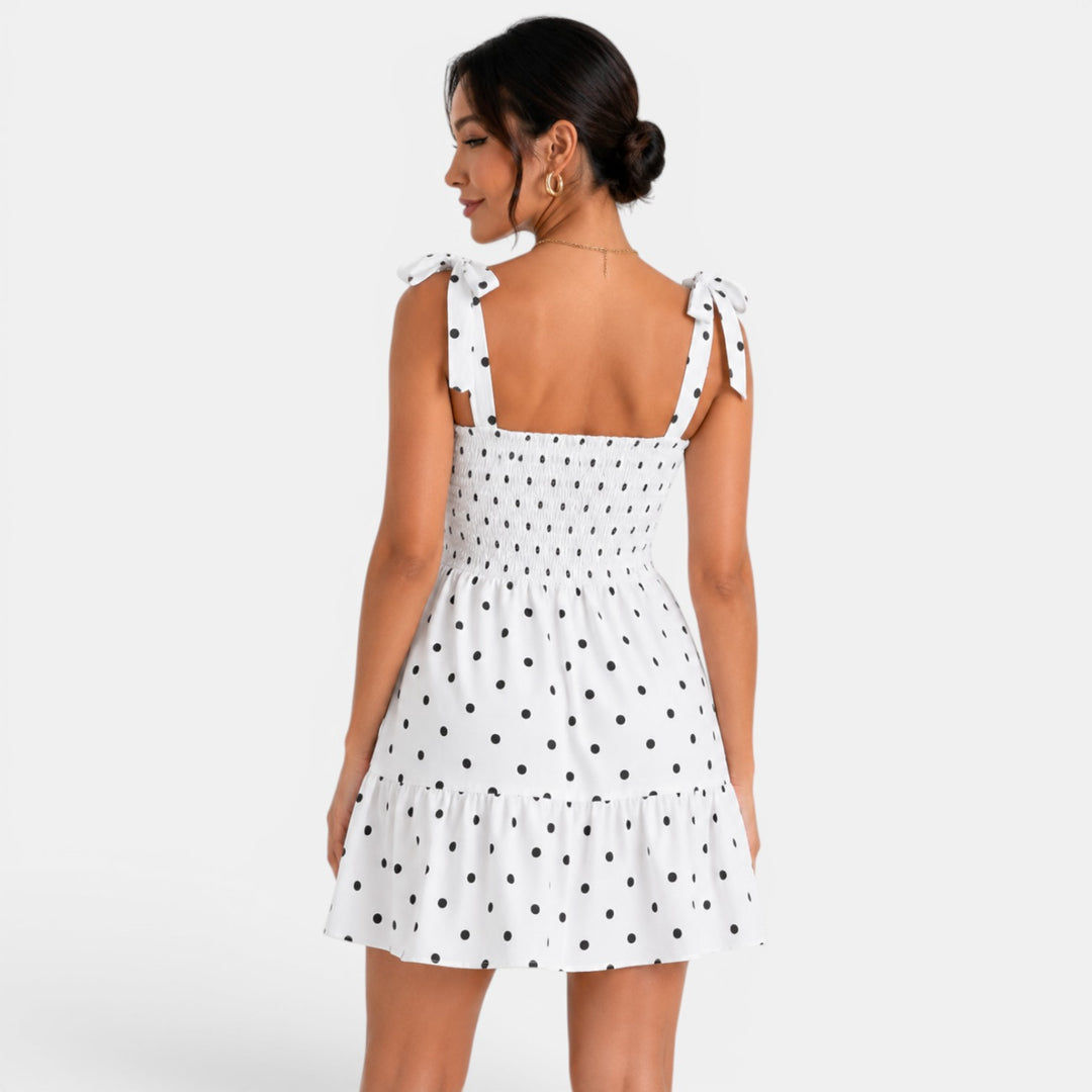 Vestido Corto Lunares Mujer