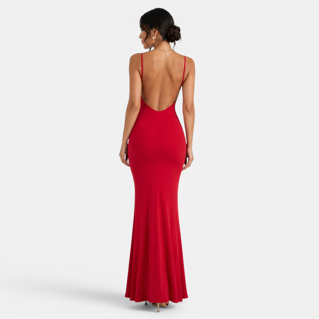 Red Backless Dress